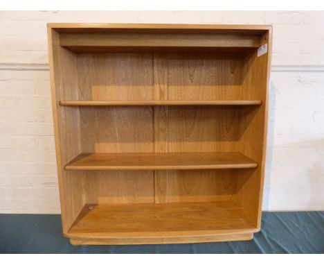 A Nearly New Ercol Two Shelf Open Book Case, Windsor Low Wide Bookcase Light, 91cm Wide