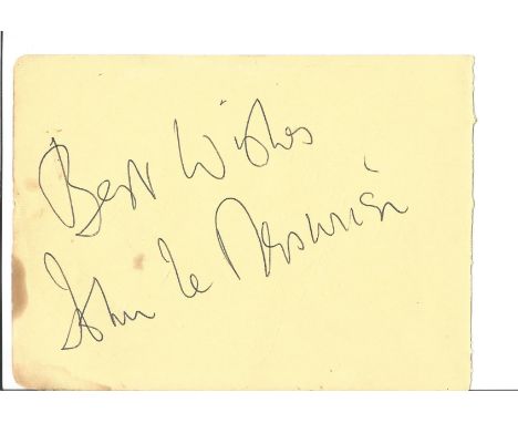 Dads Army John Le Mesurier signed vintage autograph album page with Clive Dunn on back. Good Condition. All autographs are ge