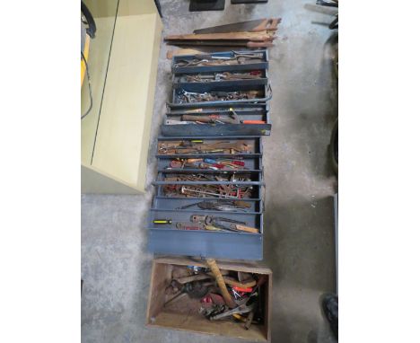 THREE TOOL BOXES AND CONTENTS