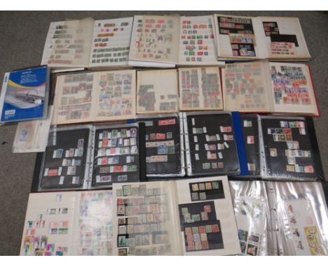 A STAMP COLLECTION TO INCLUDE TWELVE ALBUMS / STOCK BOOKS CONTAINING MAINLY GERMAN, PORTUGUESE, ITALIAN, EGYPTIAN, AFRICAN, A