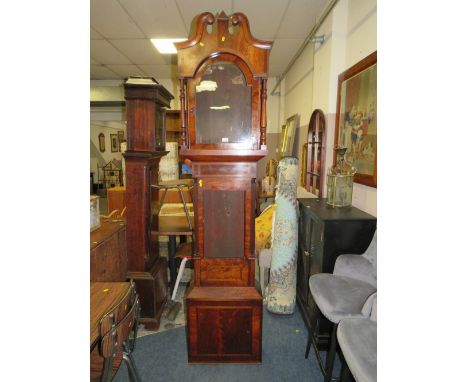 AN ANTIQUE MAHOGANY LONGCASE CLOCK CASE