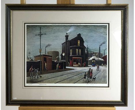 After Arthur Delaney, Neepsend Post Office, signed, numbered 37/350, reproduction print, 36 x 48cm (SH)