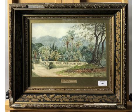 Charles Henry Brown, Bordighera in Winter, sketch from the Roman road, inscribed, 23 x 33cm