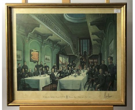 A collection of prints and watercolours to include a limited edition print after Anne Tempset and a print of the officers mes