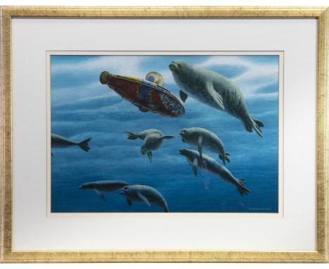 ^ REINHARD BEHRENS (SCOTTISH), NABOLAND lithograph on paper, signed and dated 1997 34cm x 50cm Mounted, framed and under glas