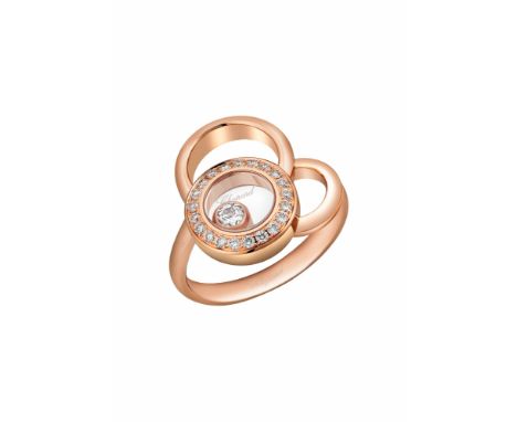 ChopardRing "Happy Diamonds"Schweiz, 21. Jahrhundert18kt Roségold, Diamanten im Brillantschliff zu insgesamt ca. 0,23 ctDiama