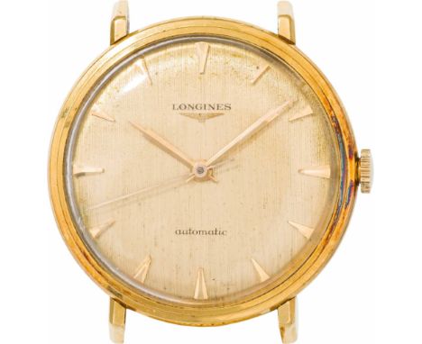 LonginesArmbanduhrReferenznr. "7005"18kt Gold; Kunststoffglas, goldfarbenes Zifferblatt; Automatik, Kaliber "290"; ohne Band 