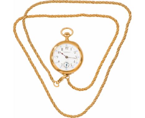 Vacheron ConstantinDamen-TaschenuhrJ. E. Caldwell &amp; Co, Philadelphia, um 190018kt Gold; Kronenaufzug; Emailzifferblatt mi