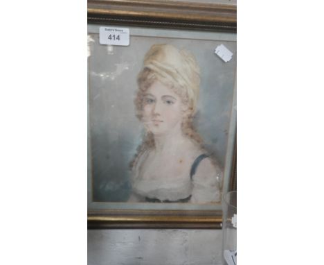 An 18th century English School pastel portrait of a lady, the reverse with an old inscription 'Anna Tonelli, 1785' 