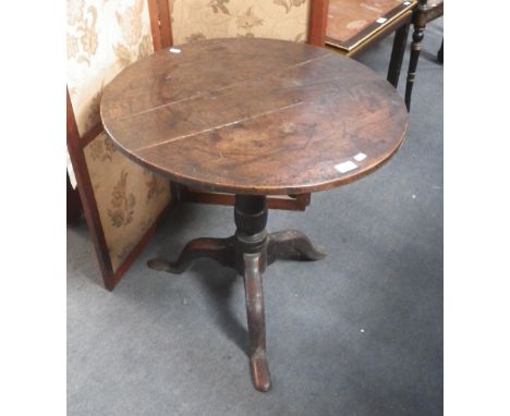 A George III oak tripod table  