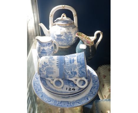 A Worcester Aesthetic Period teapot and similar teawares  