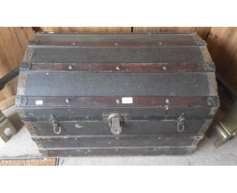 A late 19th century dome top cabin trunk. 29" wide  