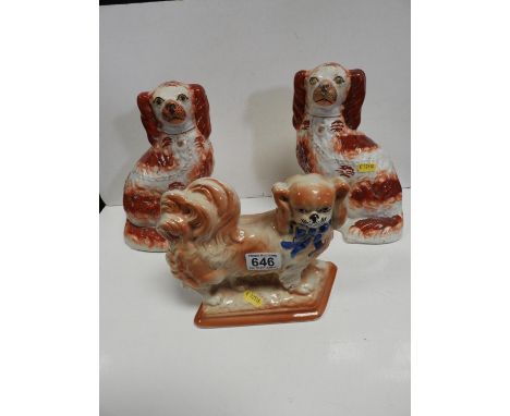 Pair of Mantel Dogs and Other 