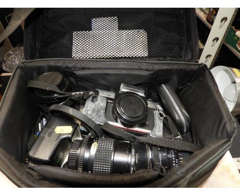 Minolta Camera, Lens and Case 