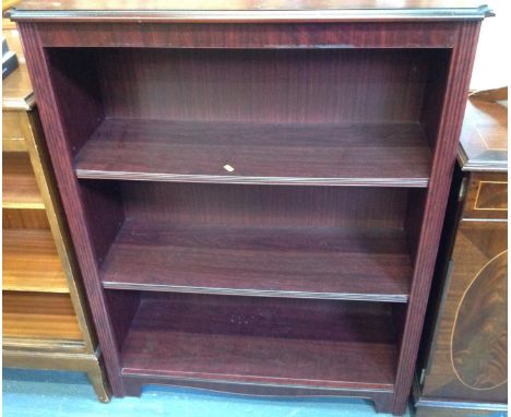 3 Shelf Dark Wood Bookcase 