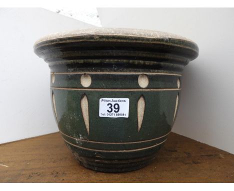 Glazed Circular Garden Planter 