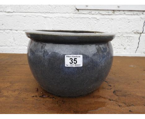 Glazed Circular Garden Planter 