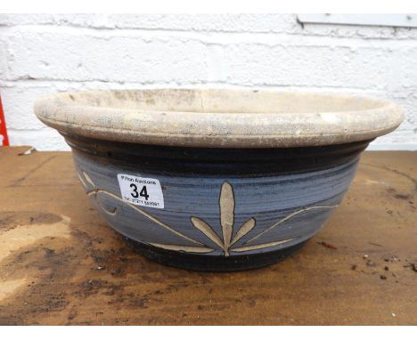 Glazed Circular Garden Planter 