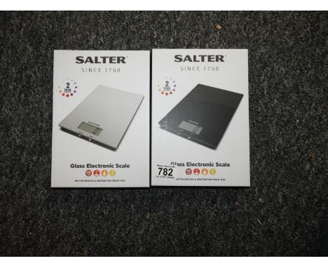 2x Boxed New Salter Electronic Kitchen Scales 