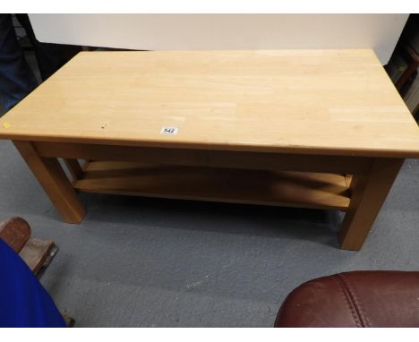 Lightwood Coffee Table with Shelf under 