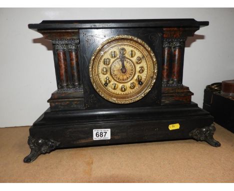 Slate Mantel Clock 