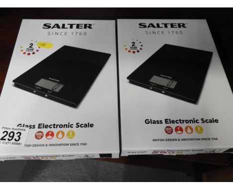 2x New Boxed Salter Electronic Kitchen Scales 
