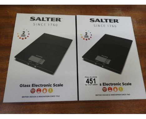 2x Boxed New Salter Electronic Kitchen Scales 
