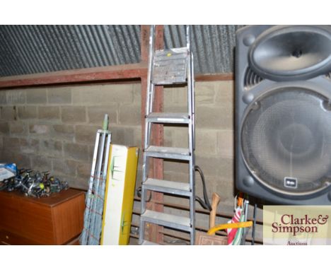 An aluminium step ladder