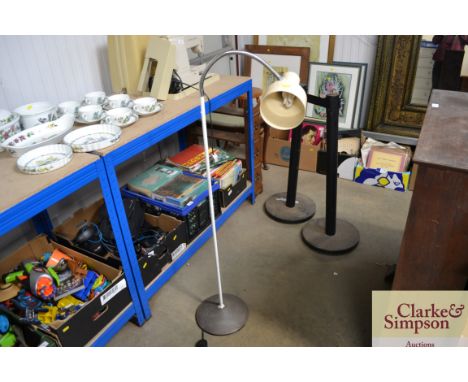 An adjustable floor standing reading lamp