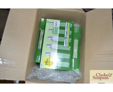 A box containing energy saving light bulbs