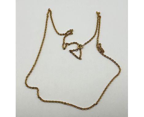 A yellow metal chain, 5.1 g, testing as 9ct