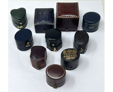 Assorted vintage ring boxes