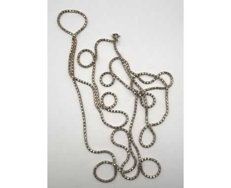 A 9ct gold guard chain, 14 g