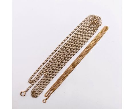 A 9ct gold chain and another, 8.6 g (2)