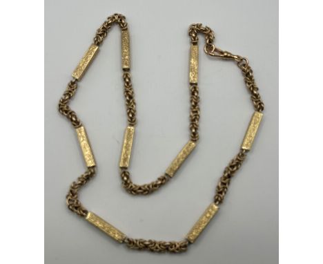 A 9ct gold fancy link chain, 37.6 g