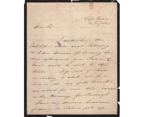 LIVERPOOL EARL: (1770-1828) British Prime Minister 1812-27. A.L.S., Liverpool, two pages, 4to, Fife House, London, 12th July 