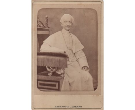 [LEO XIII]: (1810-1903) Pope of the Roman Catholic Church 1878-1903. Vintage unsigned cabinet photograph by Barraud & Jerrard