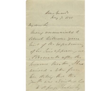 [WATERLOO BATTLE OF]: SOMERSET FITZROY (1788-1855) 1st Baron Raglan. British Field Marshal who served as military secretary t