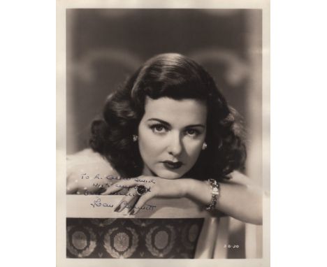 BENNETT JOAN: (1910-1990) American Actress, starred in several Fritz Lang films. Vintage signed and inscribed 8 x 10 photogra