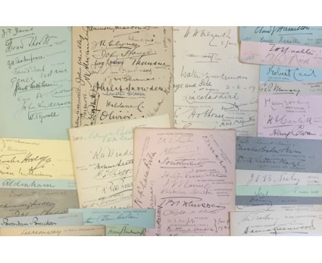 BRITISH POLITICS: Small selection of four 8vo pages removed from an autograph album each multiple signed by various British G