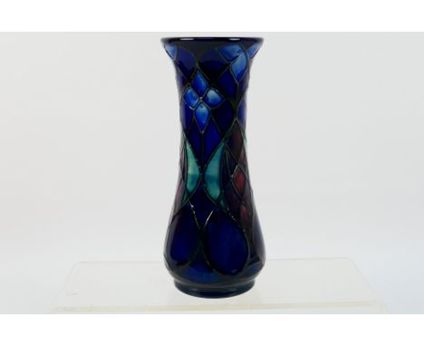 Moorcroft - A Moorcroft Pottery vase decorated in the Lattice pattern, 1994, WM monogram to the base (silver line), approxima