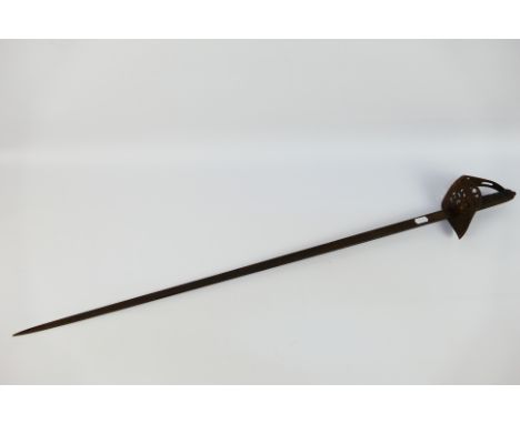 A British 1895 pattern infantry officer's sword with 82 cm (l) blade, approximately 97 cm (l) overall. [W]Note: This lot is n