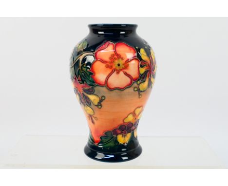 Moorcroft - A Moorcroft Pottery vase of inverted baluster form, 1994, decorated in the Oberon pattern, factory marks and WM m