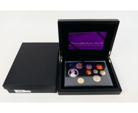 A Royal Mint 2012 Diamond Jubilee Executive Proof Set including sterling silver £5 coin, contained in presentation case with 