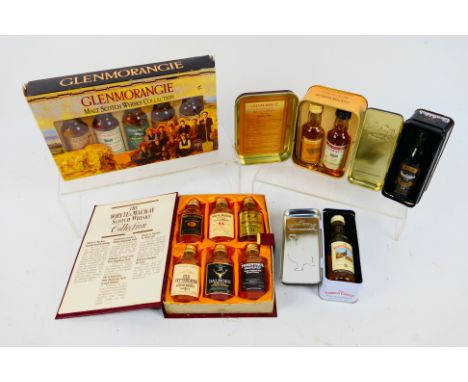 Miniatures to include Glenmorangie Whisky Collection, Whyte & Mackay Scotch Whisky Collection, Glenfiddich Special Reserve an