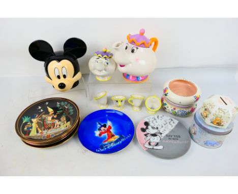 Lot to include Disney related ceramics, Poole Pottery and other. [W]
