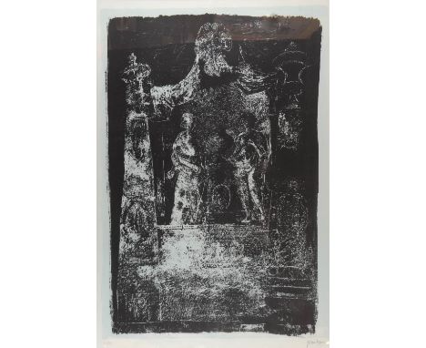 John Piper (British 1903 -1992), print of two figures 43/70, signed in pencil, 78cm x 53cm, 