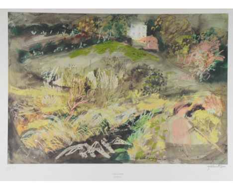 John Piper (1903-1992), 'Llangloffan', Lithograph, 1980, printed in colours, on wove paper, signed in pencil lower right marg