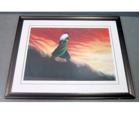 Mackenzie Thorpe 'The Rescuer' limited edition print 35/95, signed in pencil, certificate verso, 80cm x 110cm,