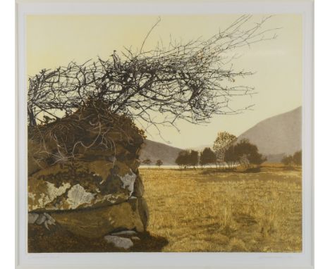 Philip Greenwood, 'Cregenman Lake', signed print, 38cm x 43cm, 